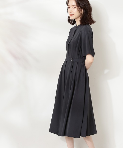 N.（N. Natural Beauty Basic）（エヌエヌナチュラルビューティーベーシック）の「◆ウエストタックバンドカラーワンピース（ワンピース・レディース・ネイビー/カーキ/イエロー/ライトカーキ・MEDIUM）」の7枚目の写真