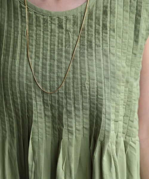 sakishimatokyo（サキシマトーキョー）の「【リネンブレンド】ピンタックノースリーブブラウス/綿麻（シャツ/ブラウス・レディース・ブラック/オフホワイト/ライトベージュ/グリーン/ホワイト・FREE）」の19枚目の写真