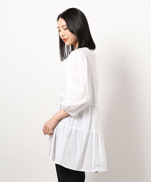 ROPE' PICNIC（ロペピクニック）の「バックリボンティアードチュニックブラウス（シャツ/ブラウス・レディース・ホワイト/ブラック/ミント・38）」の15枚目の写真