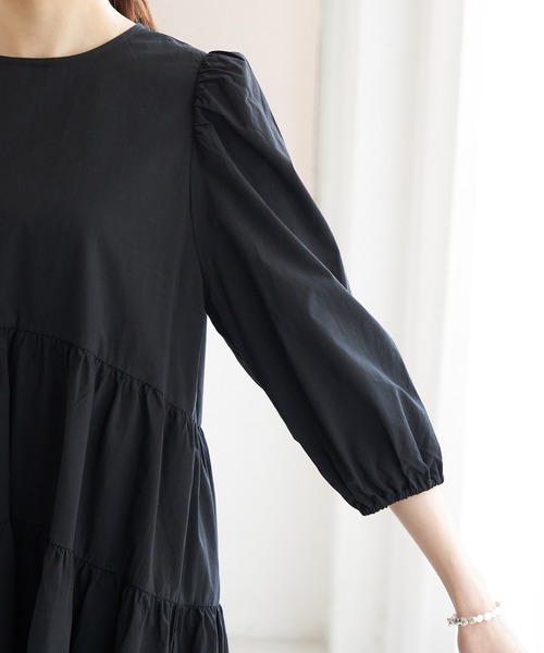 ROPE' PICNIC（ロペピクニック）の「バックリボンティアードチュニックブラウス（シャツ/ブラウス・レディース・ホワイト/ブラック/ミント・38）」の10枚目の写真