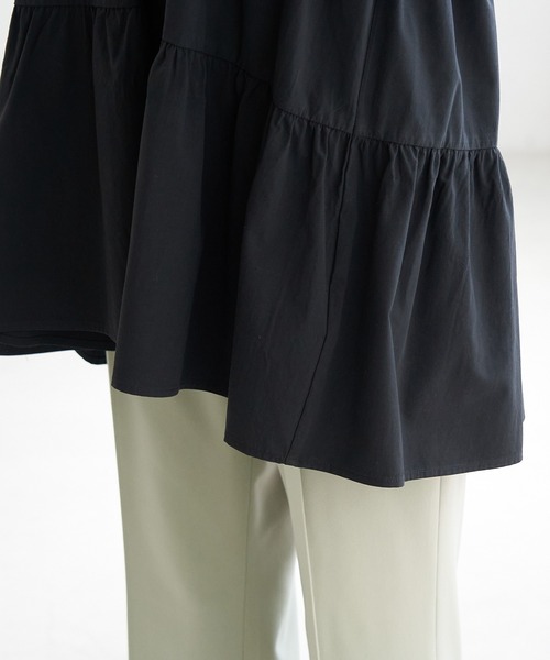 ROPE' PICNIC（ロペピクニック）の「バックリボンティアードチュニックブラウス（シャツ/ブラウス・レディース・ホワイト/ブラック/ミント・38）」の11枚目の写真