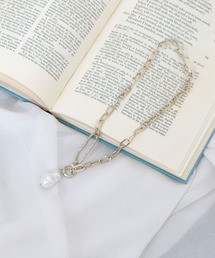 パール×チェーンネックレス