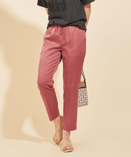 BEAUTY&YOUTH UNITED ARROWS（ビューティーアンドユースユナイテッドアローズ）の「BY サテンドローストパンツ  -ウォッシャブル- ∴ :（その他パンツ・レディース・ブラック/オリーブ/ピンク/コバルトブルー・S/M/L）」の13枚目の写真