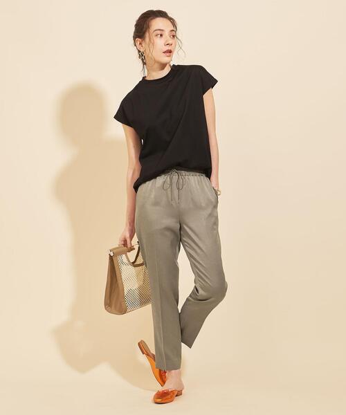 BEAUTY&YOUTH UNITED ARROWS(ビューティーアンドユースユナイテッドアローズ)の「BY サテンドローストパンツ -ウォッシャブル- ∴(その他パンツ・レディース・コバルトブルー/ピンク/ブラック/オリーブ・M/S/L)」の7枚目の写真
