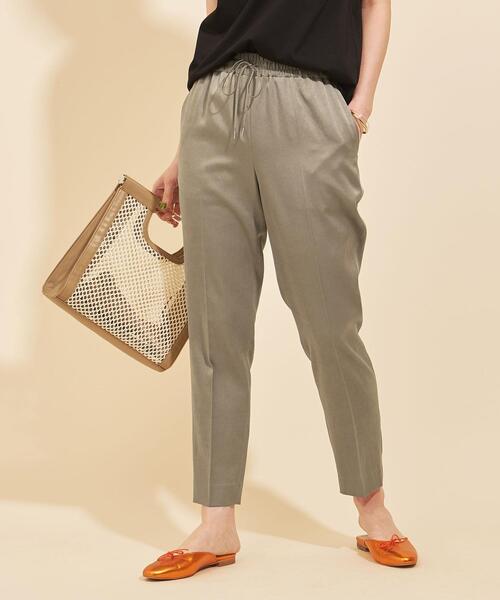 BEAUTY&YOUTH UNITED ARROWS（ビューティーアンドユースユナイテッドアローズ）の「BY サテンドローストパンツ  -ウォッシャブル- ∴ :（その他パンツ・レディース・ブラック/オリーブ/ピンク/コバルトブルー・S/M/L）」の10枚目の写真