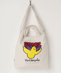 MARK GONZALES/マークゴンザレス ヘビーキャンバス プリント入り 2WAYトートバッグ