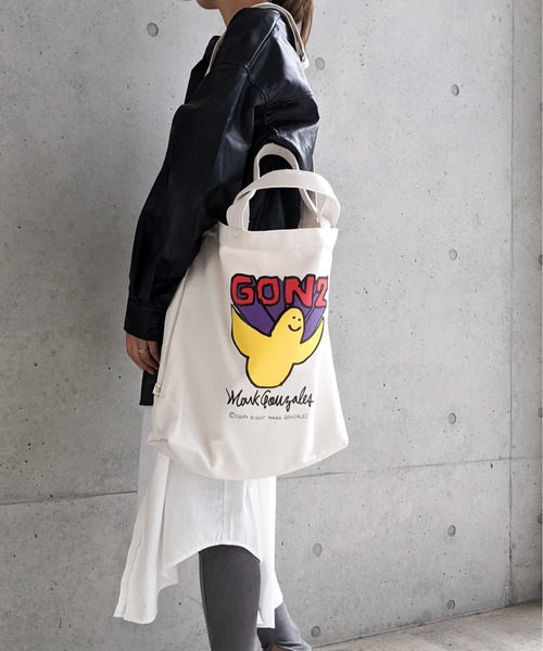 Mark Gonzales（マーク・ゴンザレス）の「MARK GONZALES/マークゴンザレス　ヘビーキャンバス プリント入り 2WAYトートバッグ（トートバッグ・メンズ・ホワイト系その他/ホワイト系その他2・FREE）」の11枚目の写真