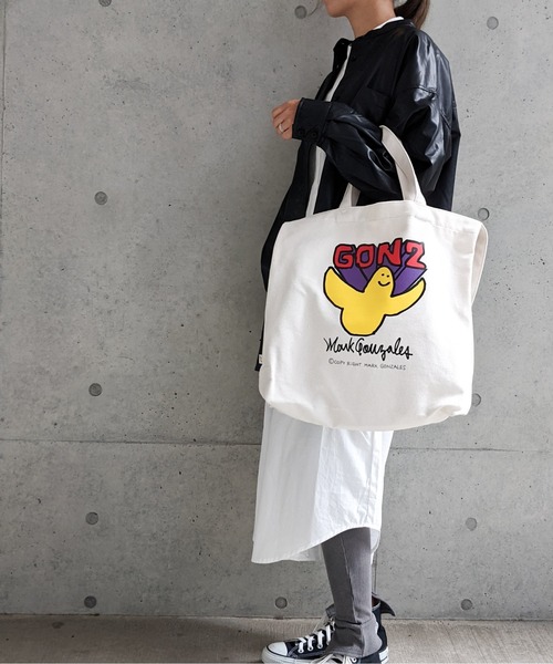 Mark Gonzales（マーク・ゴンザレス）の「MARK GONZALES/マークゴンザレス　ヘビーキャンバス プリント入り 2WAYトートバッグ（トートバッグ・メンズ・ホワイト系その他/ホワイト系その他2・FREE）」の14枚目の写真
