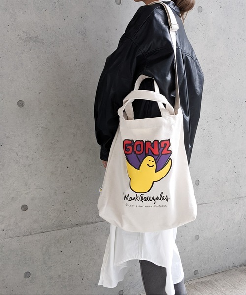 Mark Gonzales（マーク・ゴンザレス）の「MARK GONZALES/マークゴンザレス　ヘビーキャンバス プリント入り 2WAYトートバッグ（トートバッグ・メンズ・ホワイト系その他/ホワイト系その他2・FREE）」の16枚目の写真
