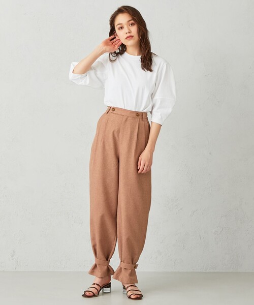 Feroux(フェルゥ)の「【sont. by Feroux】リネンライク パンツ(その他パンツ・レディース・ライトグレー系/ダークブラウン系/アイボリー系・1/2)」の11枚目の写真