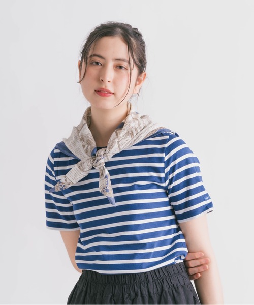 SAINT JAMES（セントジェームス）の「SAINT JAMES / セントジェームス  LEVANT MODERN　レヴェンド ボートネックTシャツ 9863（Tシャツ/カットソー・レディース・ブルー系その他/ホワイト系その他3/ホワイト系その他2/ホワイト系その他/ブルー系その他2・X-SMALL/SMALL/MEDIUM）」の5枚目の写真