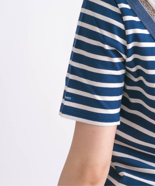 SAINT JAMES（セントジェームス）の「SAINT JAMES / セントジェームス  LEVANT MODERN　レヴェンド ボートネックTシャツ 9863（Tシャツ/カットソー・レディース・ブルー系その他/ホワイト系その他3/ホワイト系その他2/ホワイト系その他/ブルー系その他2・X-SMALL/SMALL/MEDIUM）」の20枚目の写真