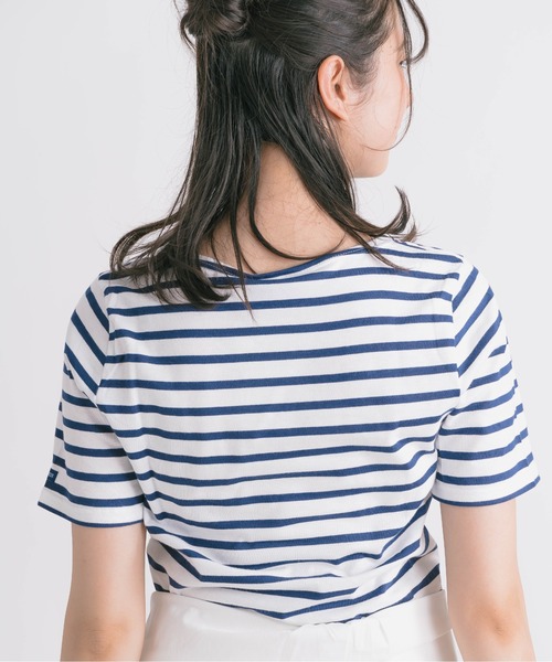 SAINT JAMES（セントジェームス）の「SAINT JAMES / セントジェームス  LEVANT MODERN　レヴェンド ボートネックTシャツ 9863（Tシャツ/カットソー・レディース・ブルー系その他/ホワイト系その他3/ホワイト系その他2/ホワイト系その他/ブルー系その他2・X-SMALL/SMALL/MEDIUM）」の12枚目の写真