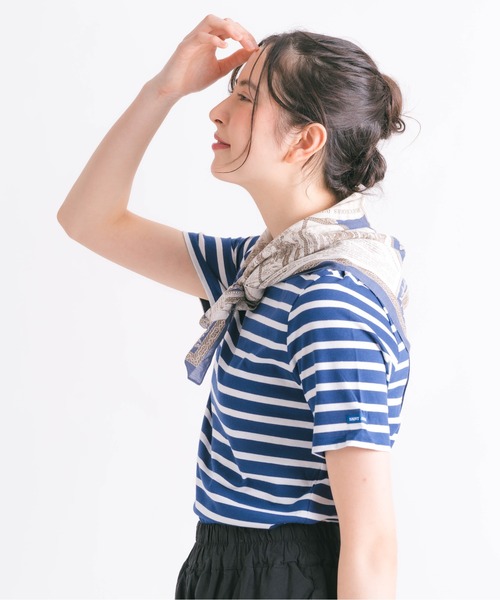 SAINT JAMES（セントジェームス）の「SAINT JAMES / セントジェームス  LEVANT MODERN　レヴェンド ボートネックTシャツ 9863（Tシャツ/カットソー・レディース・ブルー系その他/ホワイト系その他3/ホワイト系その他2/ホワイト系その他/ブルー系その他2・X-SMALL/SMALL/MEDIUM）」の21枚目の写真