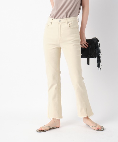 RIVE DROITE（リヴドロワ）の「カットオフスリットデニムパンツ（デニムパンツ・レディース・ブラック/アイボリー・38/36）」の3枚目の写真