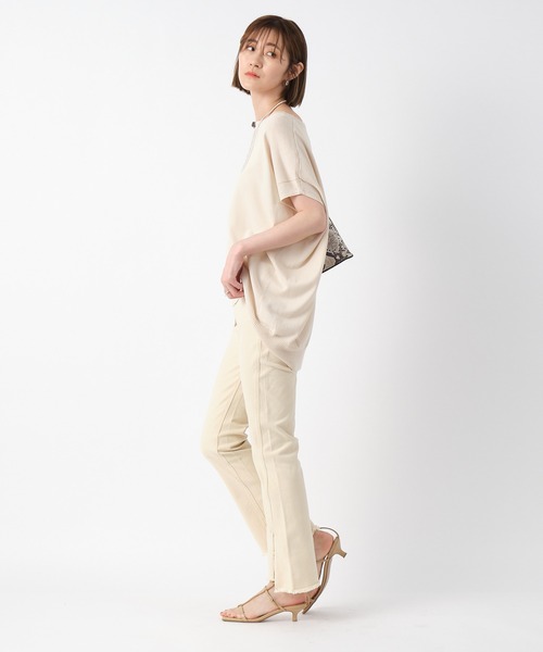 RIVE DROITE（リヴドロワ）の「カットオフスリットデニムパンツ（デニムパンツ・レディース・ブラック/アイボリー・38/36）」の11枚目の写真