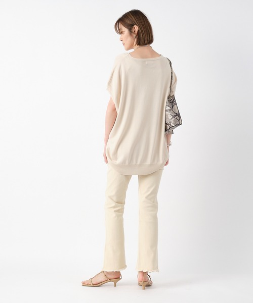 RIVE DROITE（リヴドロワ）の「カットオフスリットデニムパンツ（デニムパンツ・レディース・ブラック/アイボリー・38/36）」の12枚目の写真