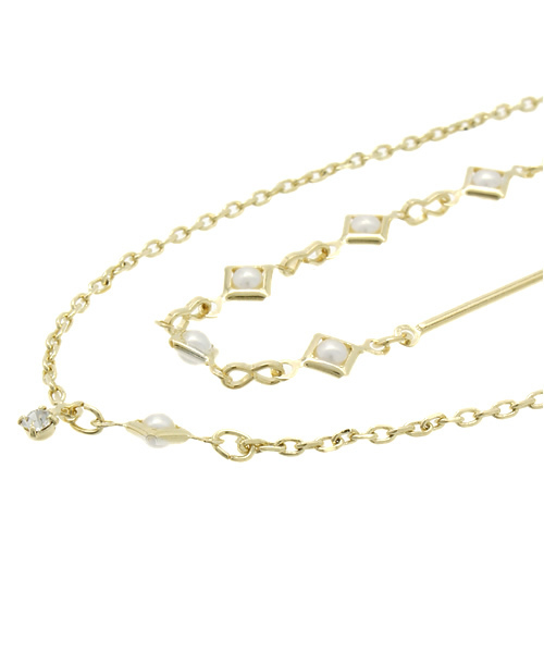 Chico（チコ）の「チェーンパールネックレス（ネックレス・レディース・ゴールド・FREE）」の2枚目の写真