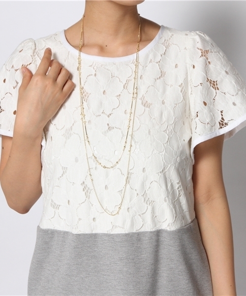 Chico（チコ）の「チェーンパールネックレス（ネックレス・レディース・ゴールド・FREE）」の4枚目の写真