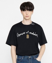 『GRAVER OF ANAHEIM/グレイバーオブアナハイム』Drawing Logo Dot Smile Milk Pack White Clip Short Sleeve Tee/ 手書き風ロゴ ドット クリップ 半袖 Tシャツ