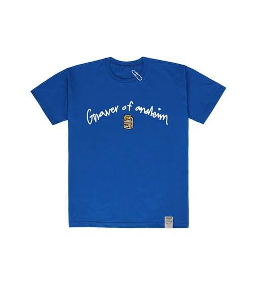 A'GEM9(エージェムナイン)の「『GRAVER OF ANAHEIM/グレイバーオブアナハイム』Drawing Logo Dot Smile Milk Pack White Clip Short Sleeve Tee/ 手書き風ロゴ ドット クリップ 半袖 Tシャツ(Tシャツ/カットソー・レディース・ホワイト/ブラック/ブルー・M)」の11枚目の写真