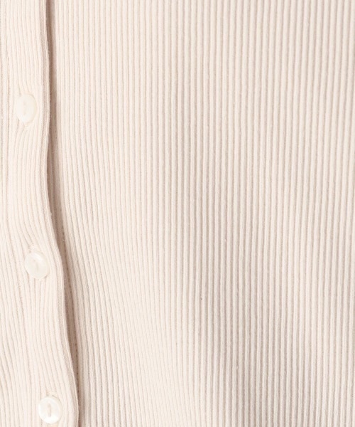 JEANASIS(ジーナシス)の「コットンリブクロップドクルーネックカーディガン/216208(カーディガン/ボレロ・レディース・ブラック/グリーン/アイボリー・FREE)」の15枚目の写真