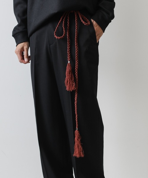 KAZUYUKI KUMAGAI ATTACHMENT（カズユキクマガイアタッチメント）の「LIZARD CORD BRAID BELT（ベルト・メンズ・ブラック/ブラウン/レッド・ONESIZE）」の3枚目の写真