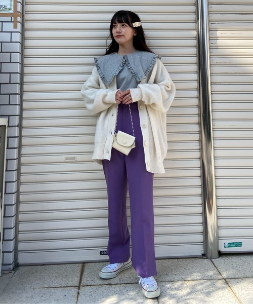 EPIMI E'PIMMY(エピミエピミー)の「《ユニセックス》Vネックオーバーカーディガン(カーディガン/ボレロ・レディース・オフホワイト/ブラック/ベージュ/オレンジ/ピンク/ブルー・MEDIUM)」の22枚目の写真