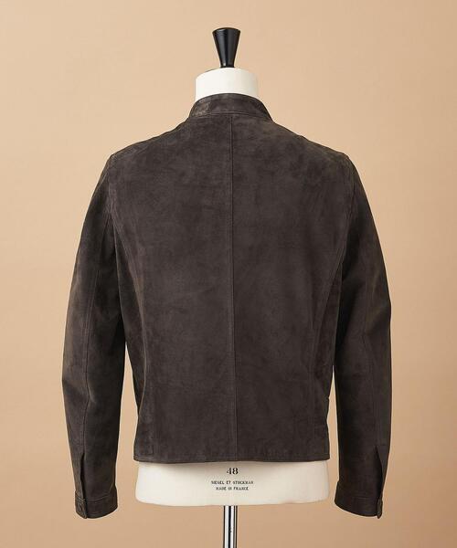 EMMETI(エンメティ)の「【別注】<EMMETI(エンメティ)> ユリ ライダースジャケット(ライダースジャケット・メンズ・ネイビー/ダークグレー・50/44/48/46)」の4枚目の写真