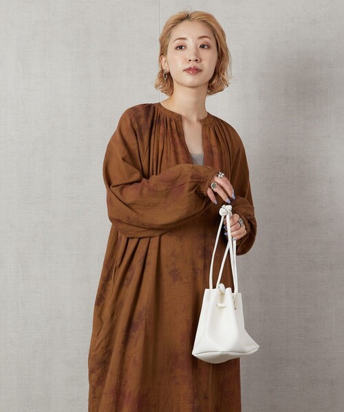 FREAK'S STORE（フリークスストア）の「▽【WEB限定】インドタイダイスッキパーワンピース（ワンピース・レディース・ベージュ/ブラウン/ブルー・ﾌﾘ-）」の15枚目の写真