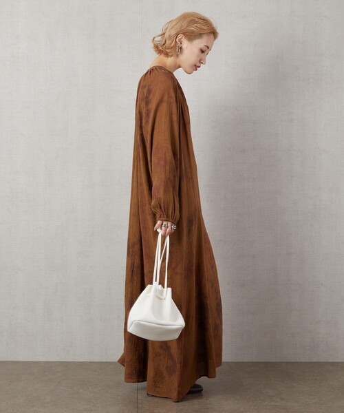 FREAK'S STORE（フリークスストア）の「▽【WEB限定】インドタイダイスッキパーワンピース（ワンピース・レディース・ベージュ/ブラウン/ブルー・ﾌﾘ-）」の5枚目の写真