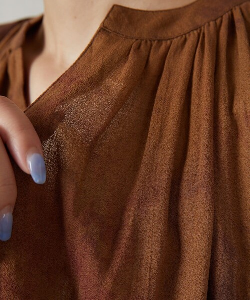 FREAK'S STORE（フリークスストア）の「▽【WEB限定】インドタイダイスッキパーワンピース（ワンピース・レディース・ベージュ/ブラウン/ブルー・ﾌﾘ-）」の6枚目の写真