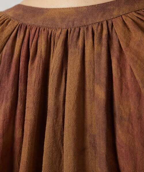 FREAK'S STORE（フリークスストア）の「▽【WEB限定】インドタイダイスッキパーワンピース（ワンピース・レディース・ベージュ/ブラウン/ブルー・ﾌﾘ-）」の9枚目の写真