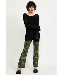 SLY | COLOR PLAID FLARE PT/カラーフレアパンツ(スラックス)