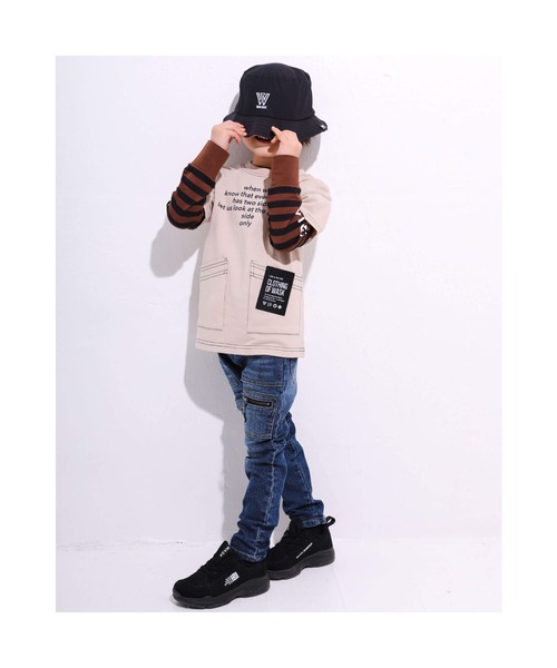 WASK（ワスク）の「WASK/ロゴ 刺繍 バケットハット (54~56cm)（ハット・キッズ・グリーン/ブラック・56/54）」の6枚目の写真