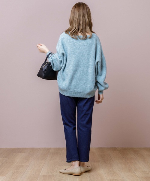 flower（フラワー）の「フラッフィアンサンブルニット（カーディガン/ボレロ・レディース・ベージュ/ブルー・FREE）」の5枚目の写真