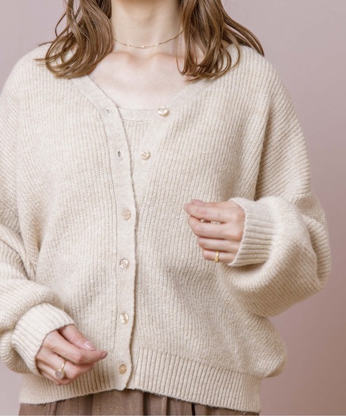 flower（フラワー）の「フラッフィアンサンブルニット（カーディガン