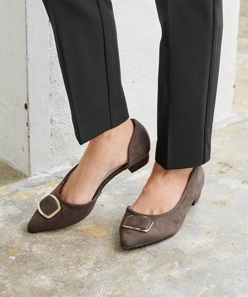 UR'S（ユアーズ）の「ｺﾞｰﾙﾄﾞﾊﾟｰﾂﾌﾗｯﾄﾊﾟﾝﾌﾟｽ（パンプス・レディース・キャメル/グレイッシュベージュ/チャコール・LL/S/M/L）」の10枚目の写真