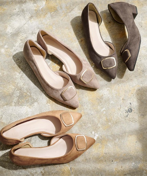 UR'S（ユアーズ）の「ｺﾞｰﾙﾄﾞﾊﾟｰﾂﾌﾗｯﾄﾊﾟﾝﾌﾟｽ（パンプス・レディース・キャメル/グレイッシュベージュ/チャコール・LL/S/M/L）」の11枚目の写真