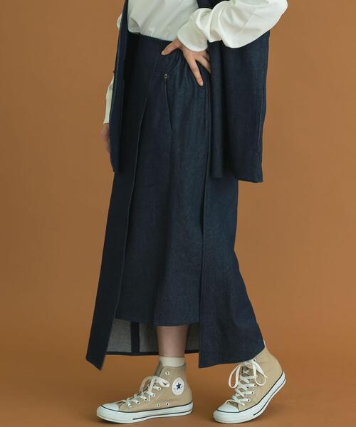 Uiscel（ユイセル）の「Uiscel　撥水デニムラップスカート（スカート・レディース・ワンウォッシュ・SMALL/MEDIUM）」の18枚目の写真
