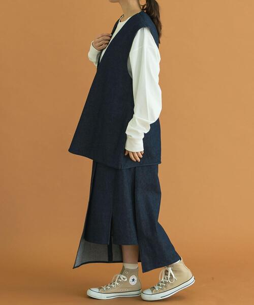 Uiscel（ユイセル）の「Uiscel　撥水デニムラップスカート（スカート・レディース・ワンウォッシュ・SMALL/MEDIUM）」の20枚目の写真