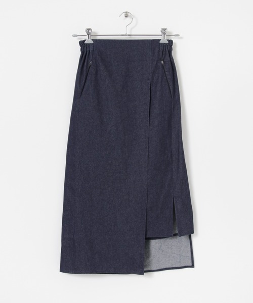 Uiscel（ユイセル）の「Uiscel　撥水デニムラップスカート（スカート・レディース・ワンウォッシュ・SMALL/MEDIUM）」の4枚目の写真