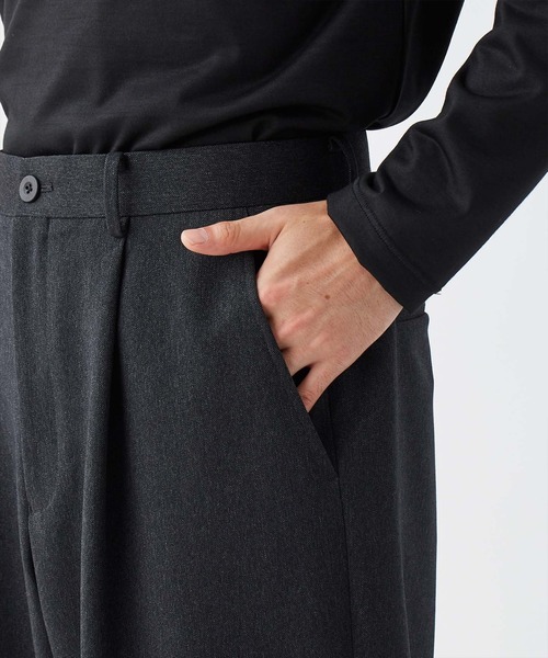 KASHIYAMA（カシヤマ）の「＜ウォッシャブル＞TECH-POLYESTER オックスフォードストレッチ1タックワイドパンツ（その他パンツ・メンズ・ネイビー/グレー・マルチサイズ）」の13枚目の写真