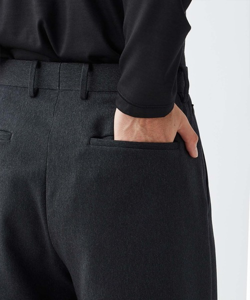 KASHIYAMA（カシヤマ）の「＜ウォッシャブル＞TECH-POLYESTER オックスフォードストレッチ1タックワイドパンツ（その他パンツ・メンズ・ネイビー/グレー・マルチサイズ）」の14枚目の写真