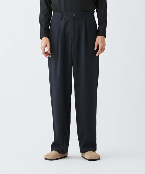 KASHIYAMA（カシヤマ）の「＜ウォッシャブル＞TECH-POLYESTER オックスフォードストレッチ1タックワイドパンツ（その他パンツ・メンズ・ネイビー/グレー・マルチサイズ）」の18枚目の写真