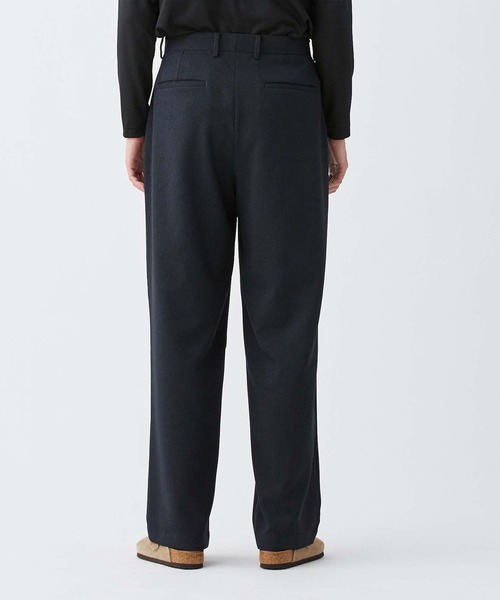 KASHIYAMA（カシヤマ）の「＜ウォッシャブル＞TECH-POLYESTER オックスフォードストレッチ1タックワイドパンツ（その他パンツ・メンズ・ネイビー/グレー・マルチサイズ）」の4枚目の写真