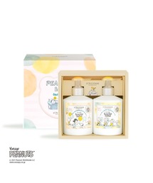 L'OCCITANE（ロクシタン）の「SNOOPY BABY AND FRIENDS シア ベイビー ボディデュオ（ベビーギフト・メンズ）」