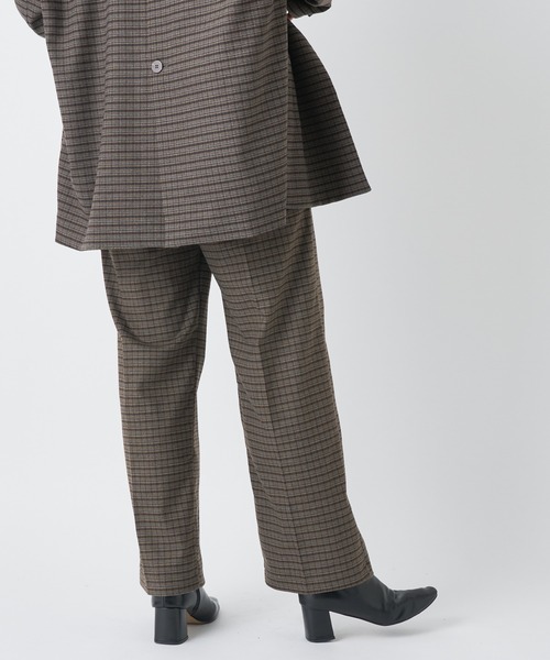 CIAOPANIC（チャオパニック）の「マルチタックワイドパンツ（スラックス・レディース・ブラウン/キャメル/チェック・SMALL/MEDIUM）」の22枚目の写真