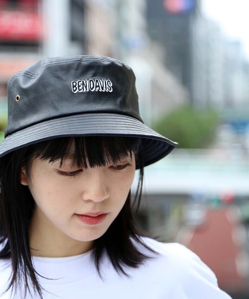 BEN DAVIS(ベンデイビス)の「【BEN DAVIS/ベンデイビス】シンセティックレザーハットBDW-8636(ハット・メンズ・ホワイト/ブラック・FREE)」の2枚目の写真