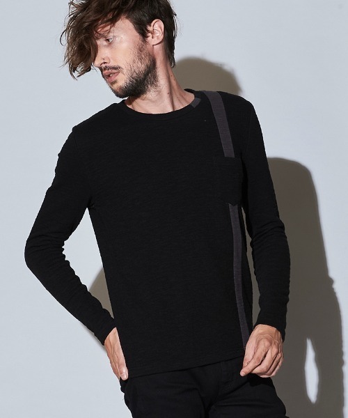 NO ID.（ノーアイディ）の「mlt3580- ｱｼﾝﾒﾄﾘｰﾊﾟﾈﾙU-N-T カットソー（Tシャツ/カットソー・メンズ・ネイビー/ブラック/ホワイト/ブルーグリーン・2/1）」の19枚目の写真